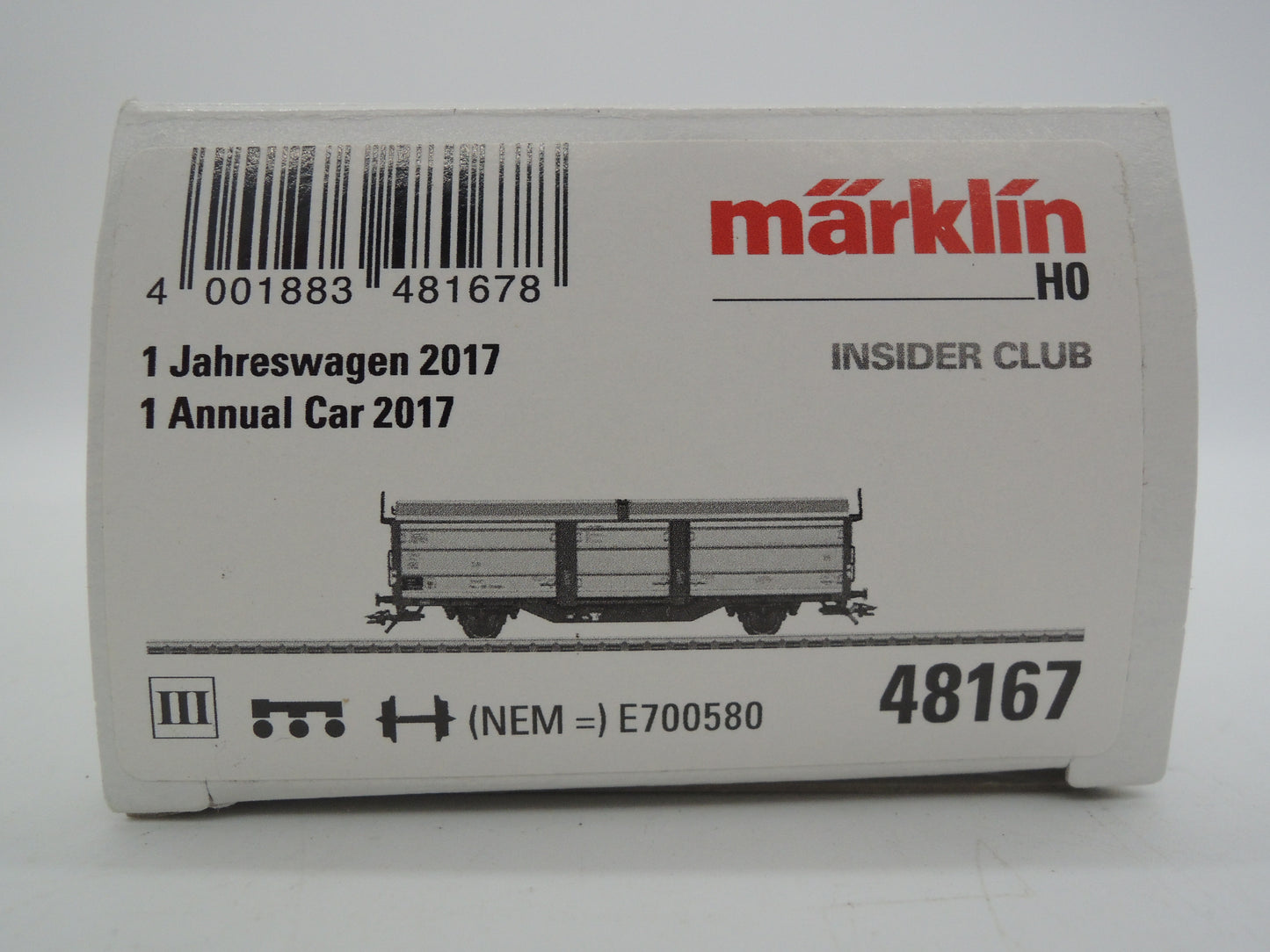 Märklin H0 - 48167 - Schuifdak-/wand wagen van de DB - Insider