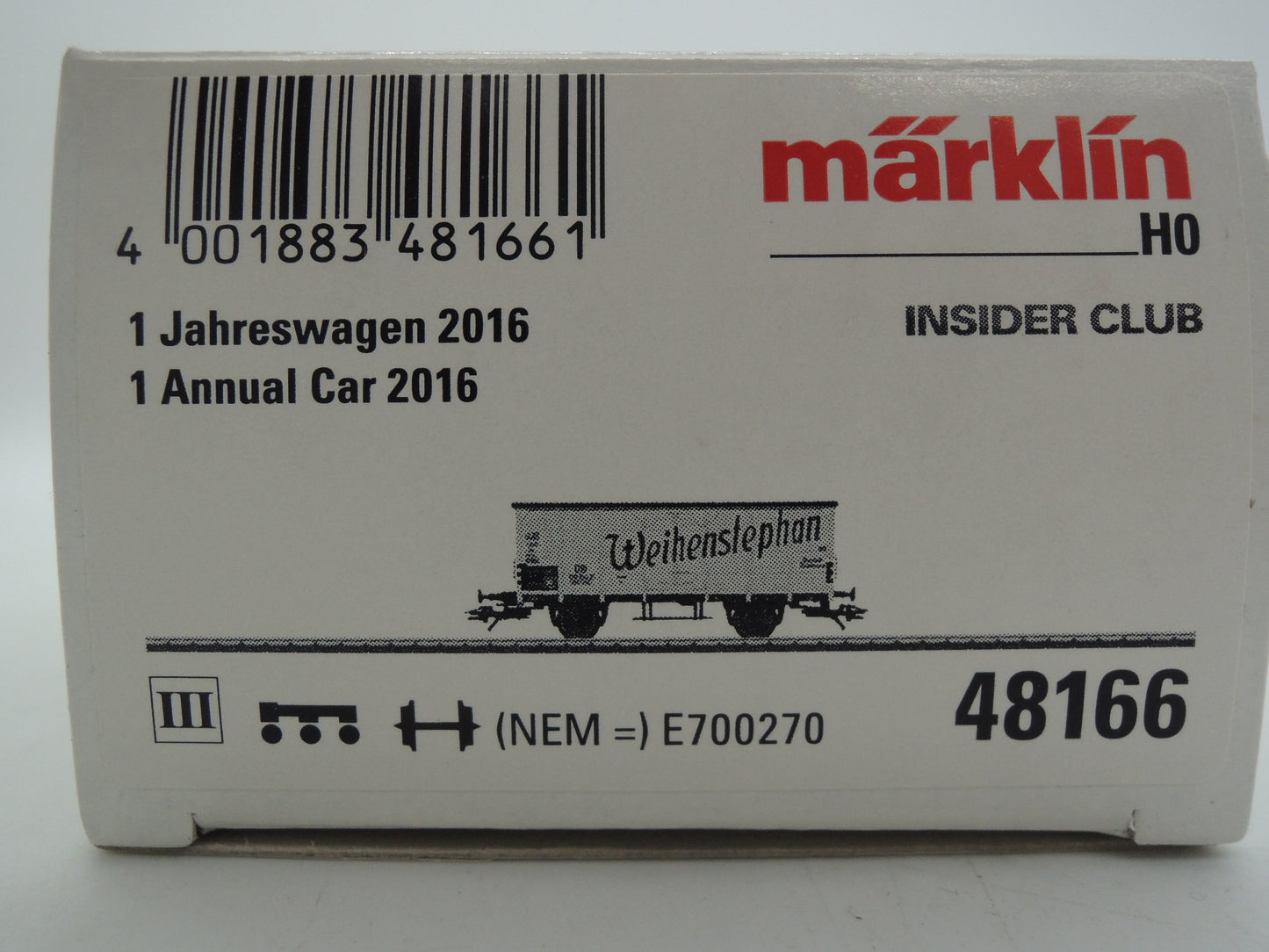 Märklin H0 - 48166 - Gesloten goederenwagen "Weihenstephan" van de DB - Insider