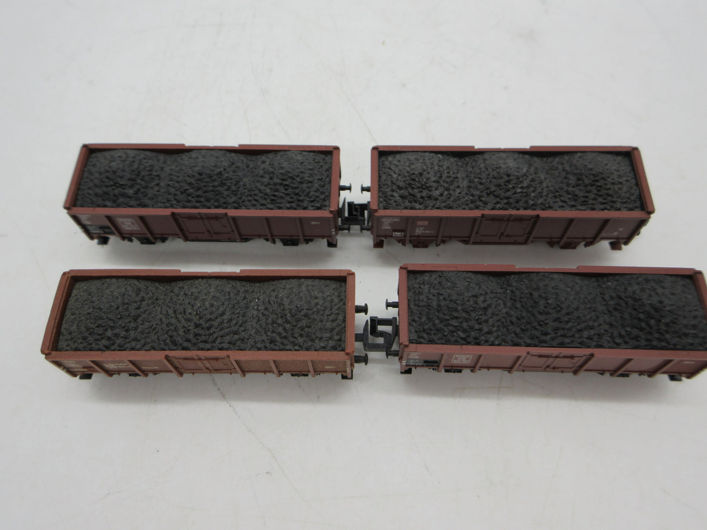 Minitrix N - 15194/3538/15296 - 4 kolenwagens, met lading van de DB