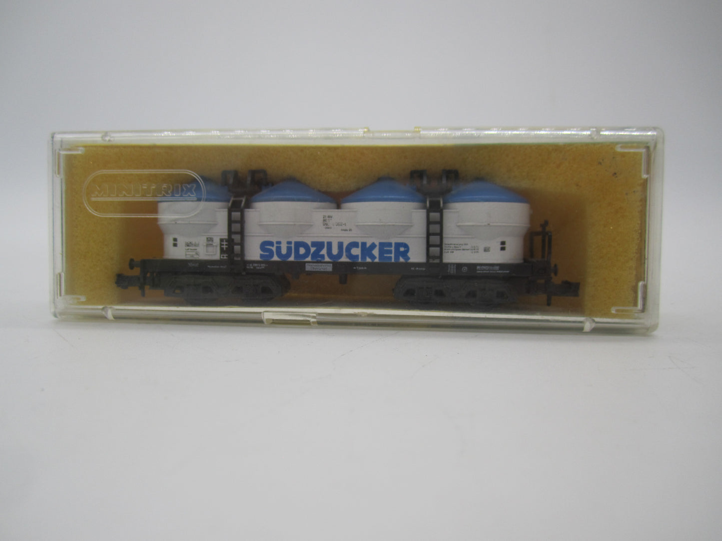 Minitrix N - 51 3518 00 - 4-assige silowagen "Südzucker" van de DB