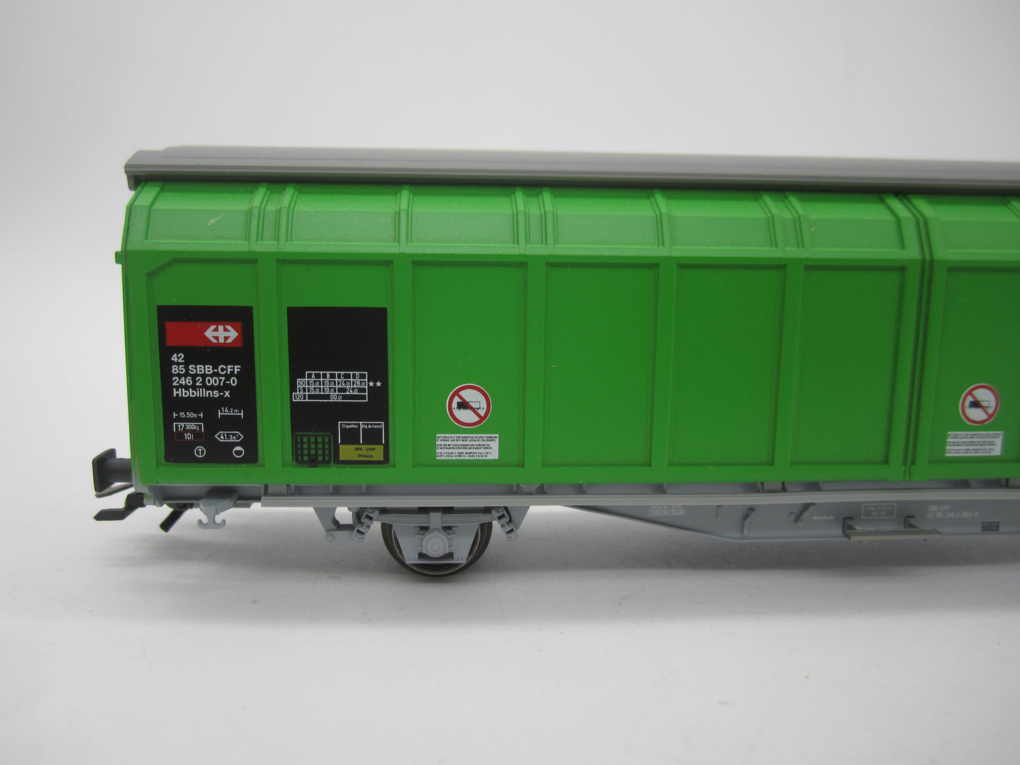 Märklin H0 - 48022 - 2-assige schuifwandwagen van de SBB-CFF, groen