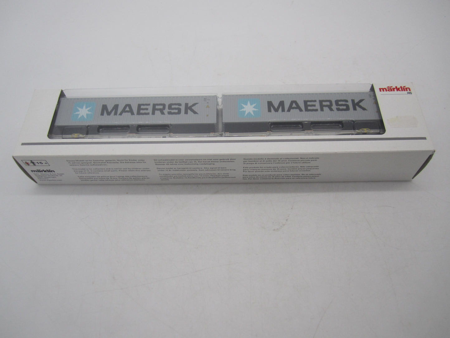 Märklin H0 - 47803 - Dubbele containerwagen Sggrss 80 "Maersk" van AAE Cargo AG