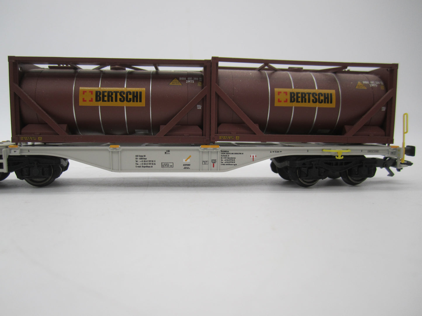 Märklin H0 - 47802 - Dubbele containerwagen Sggrss 80 "Bertsch" van AAE Cargo AG
