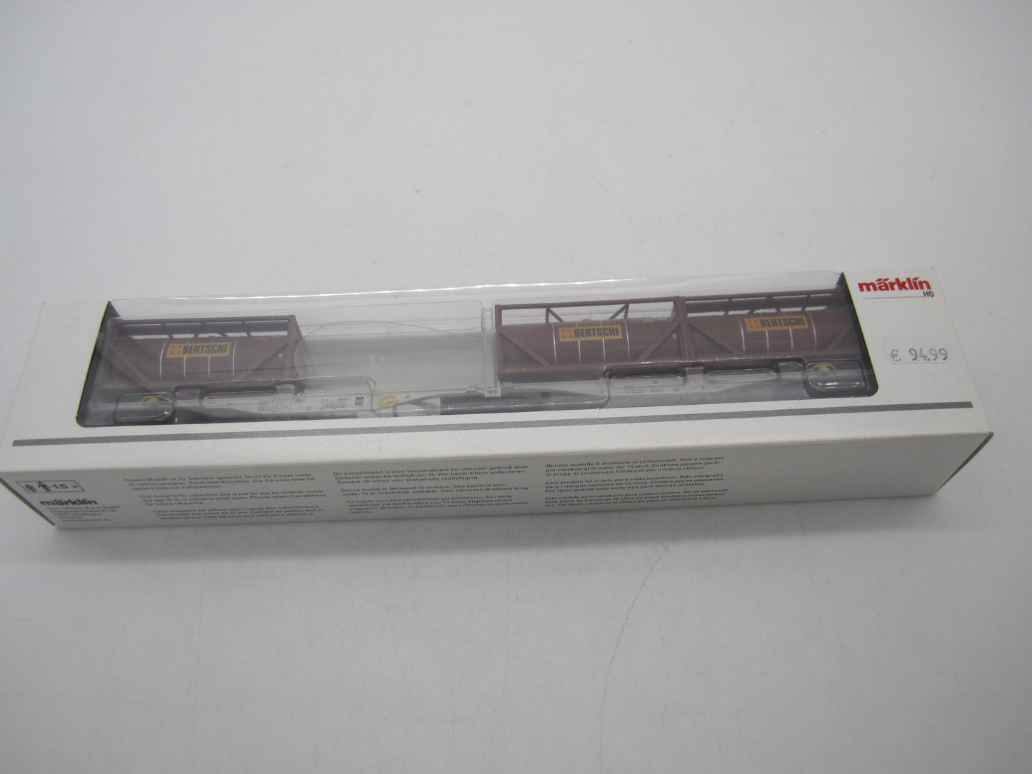 Märklin H0 - 47802 - Dubbele containerwagen Sggrss 80 "Bertsch" van AAE Cargo AG