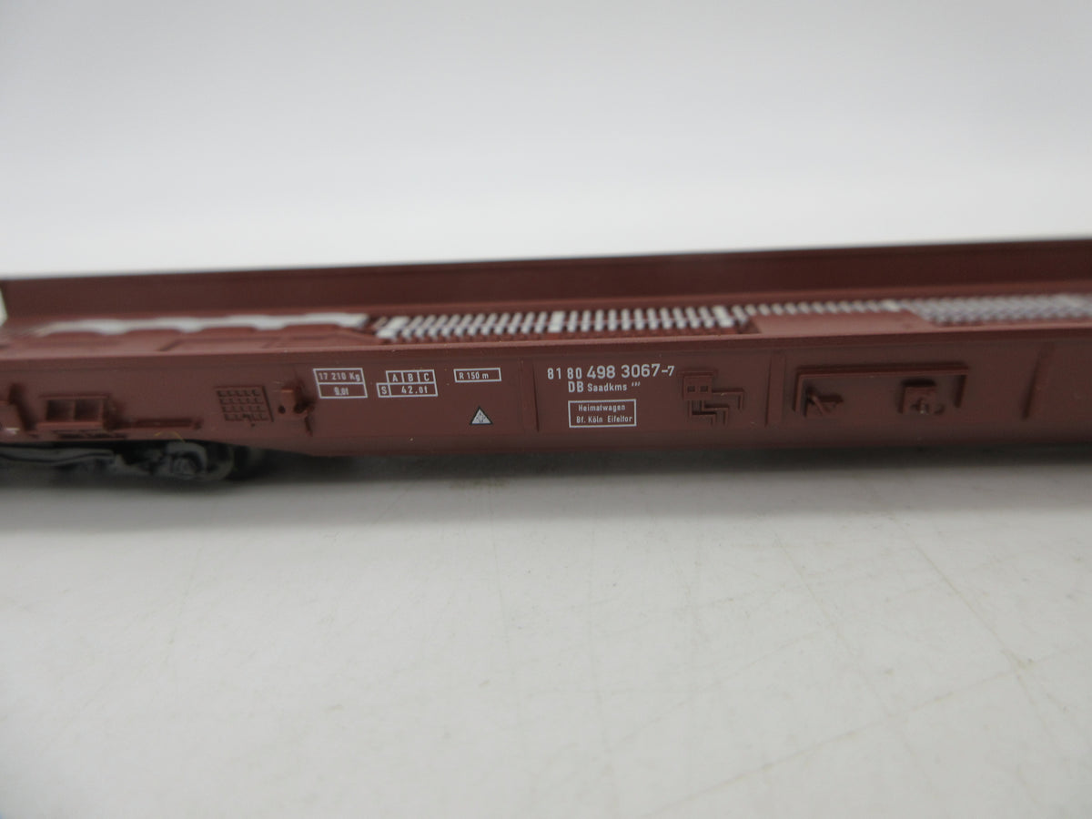 Märklin H0 - 4842 - Lagevloerwagen "Rollende Landstrasse" van de DB, met auto