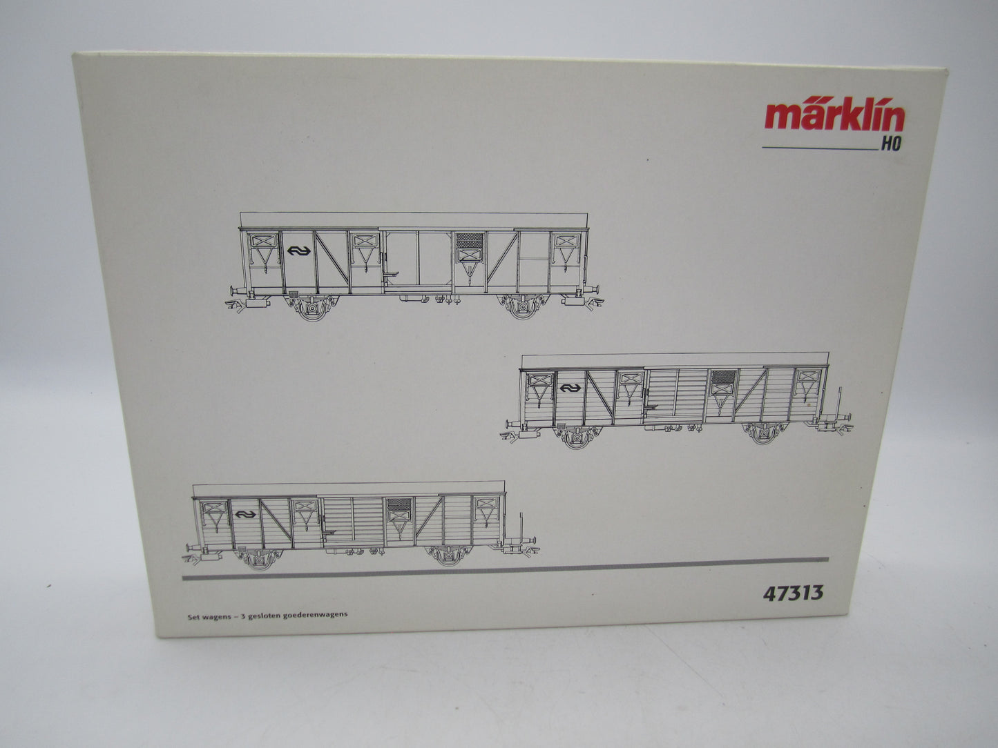 Märklin H0 - 47313 - 3-delige goederenwagenset van de NS, geweatherd