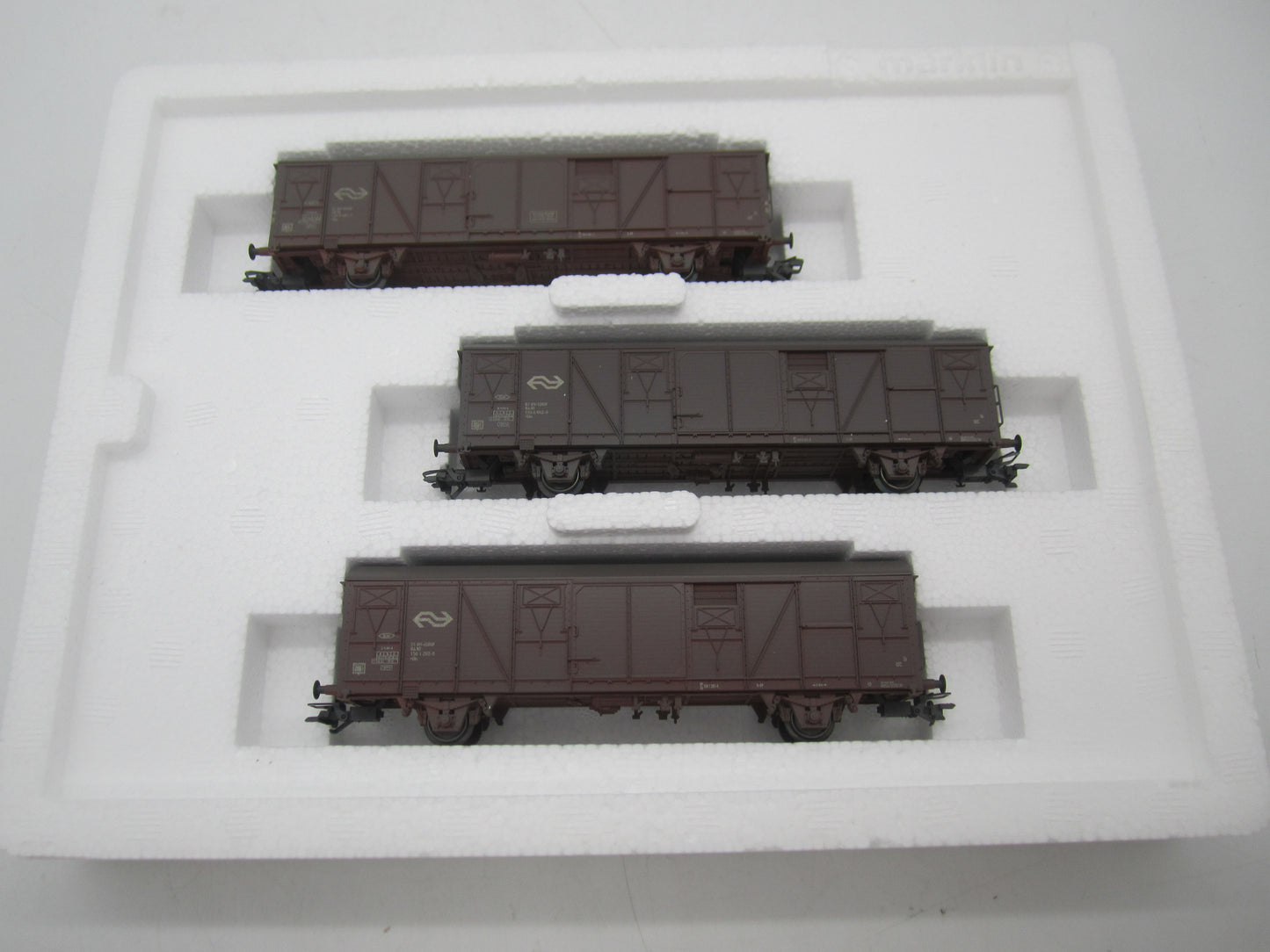 Märklin H0 - 47313 - 3-delige goederenwagenset van de NS, geweatherd