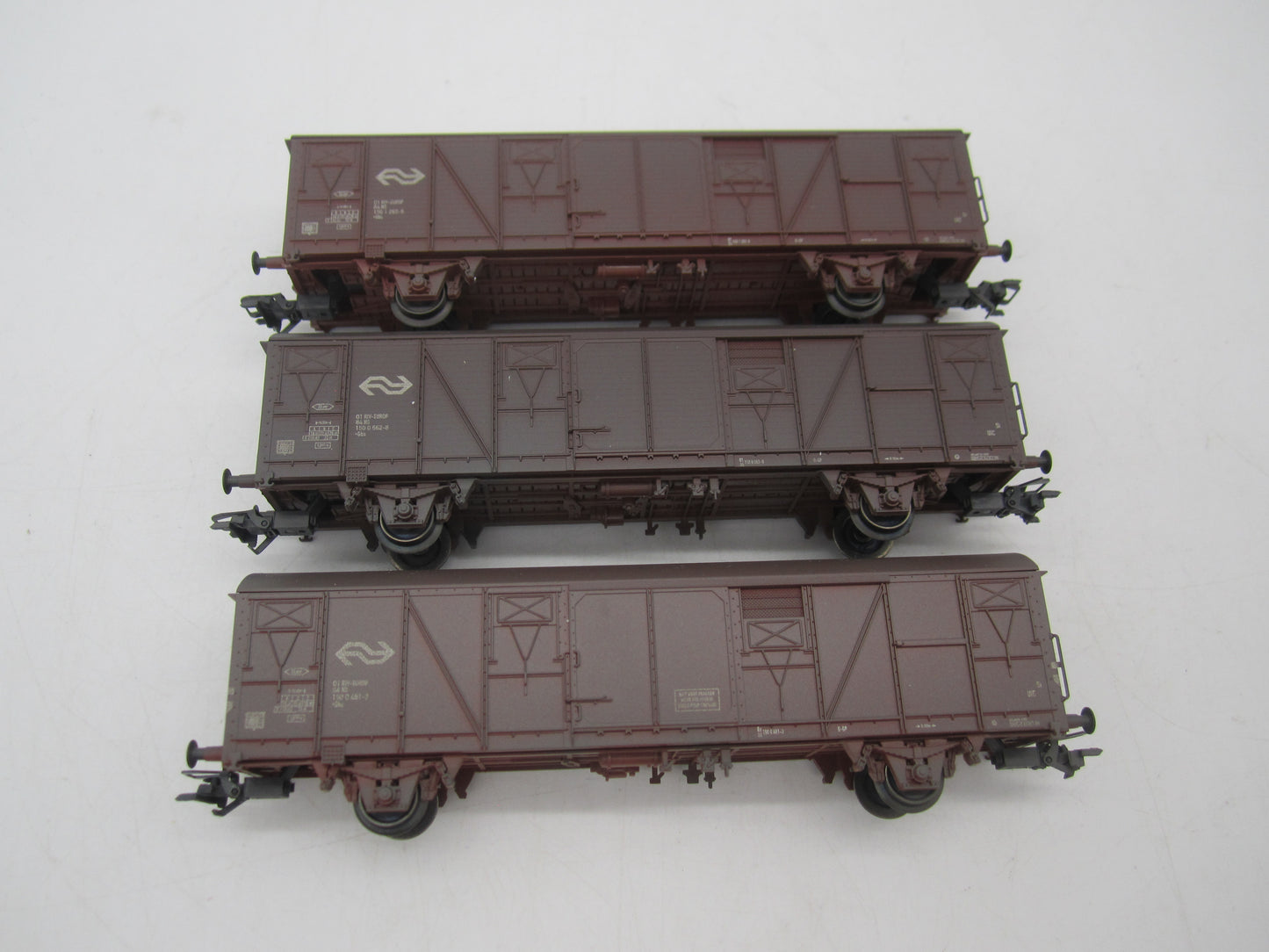 Märklin H0 - 47313 - 3-delige goederenwagenset van de NS, geweatherd