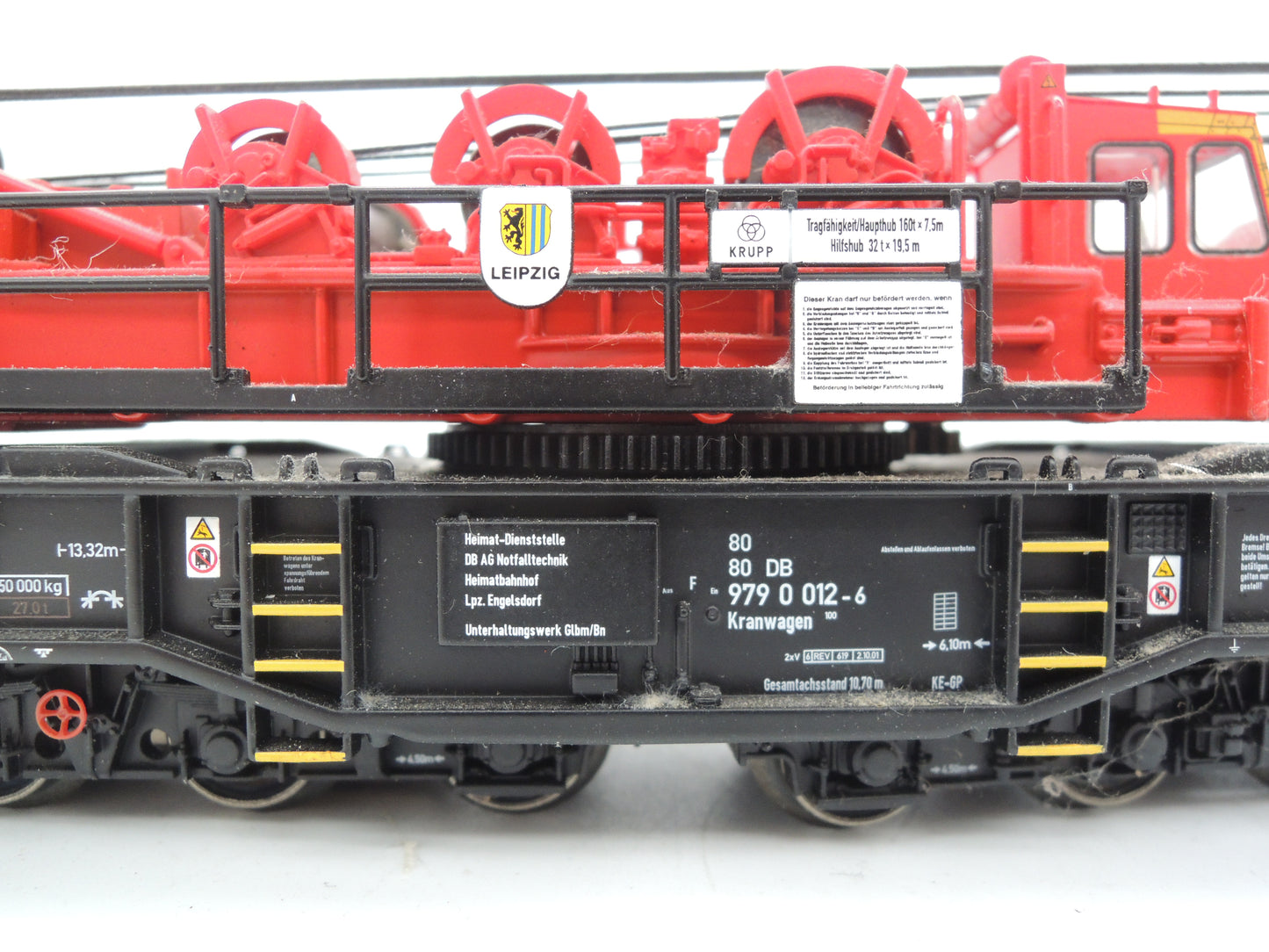 Märklin H0 - 49952 - 3-delige Goliath kraanset van de DB, digitaal stuurbaar, rood