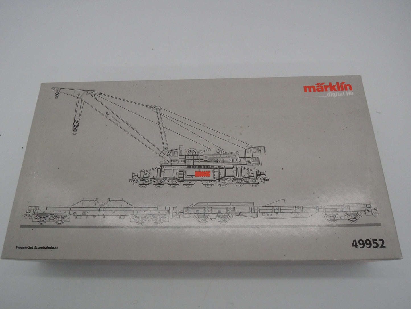 Märklin H0 - 49952 - 3-delige Goliath kraanset van de DB, digitaal stuurbaar, rood