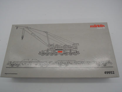 Märklin H0 - 49952 - 3-delige Goliath kraanset van de DB, digitaal stuurbaar, rood