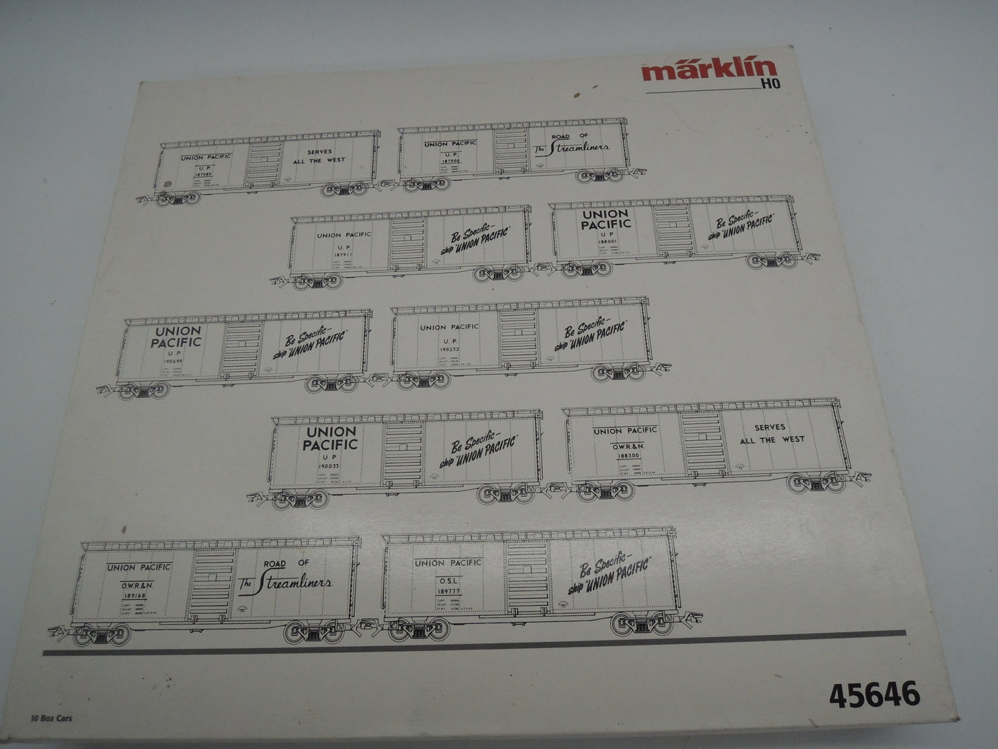 Märklin H0 - 45646 - Set van tien boxcars van de Union Pacific Railroad