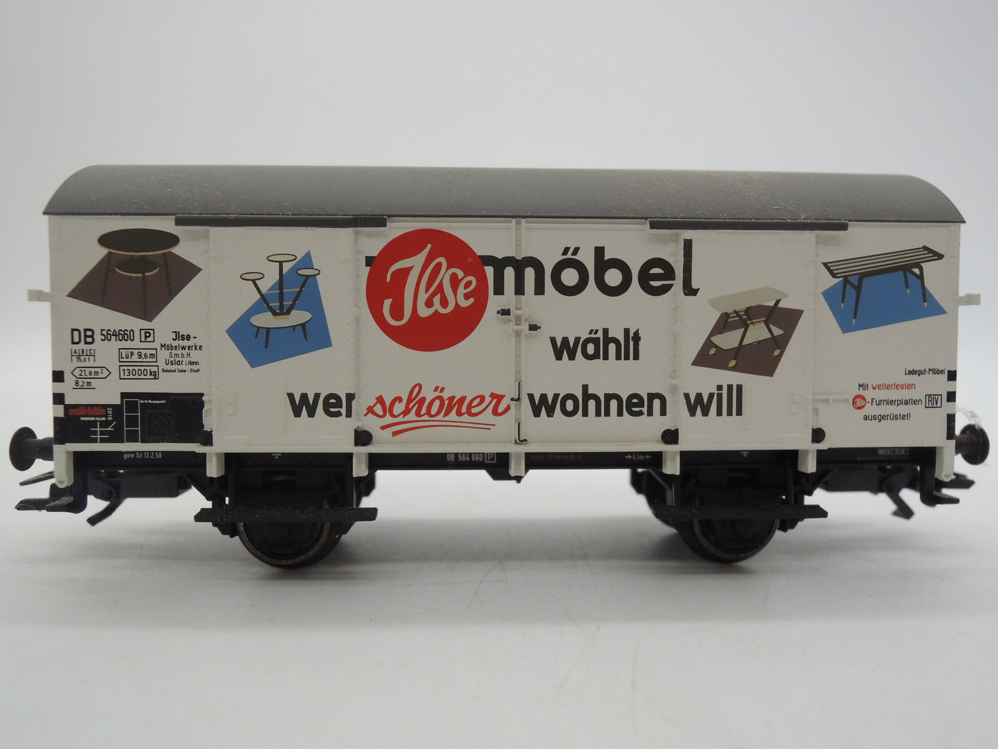 Märklin H0 - 48165 - Gesloten goederenwagen met tondak van de DB - Insider