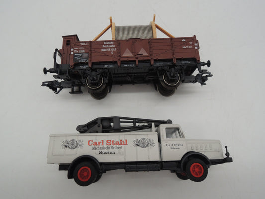 Märklin H0 - Museum 2003 - Open goederenwagen, met lading van de DRG
