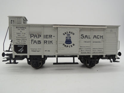 Märklin H0 - Museum 1996 - Gesloten goederenwagen "Salach papier" van de K.W.St.E.