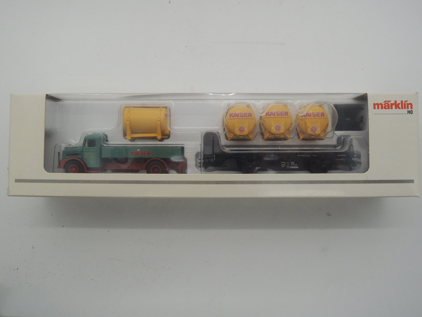 Märklin H0 - Museumwagen 2006 - Containerdraagwagen "Kaiser" van de DB