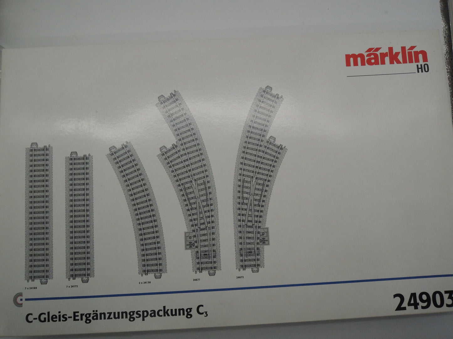 Märklin H0 - 24903 - C-Rail uitbreidingsset C3