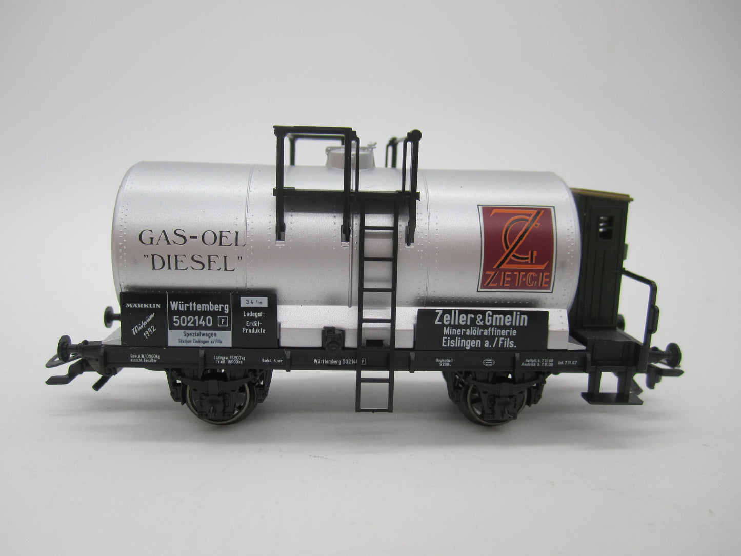 Märklin H0 - Museum 1992 - Ketelwagen "Zetge" van de K.W.St.E.