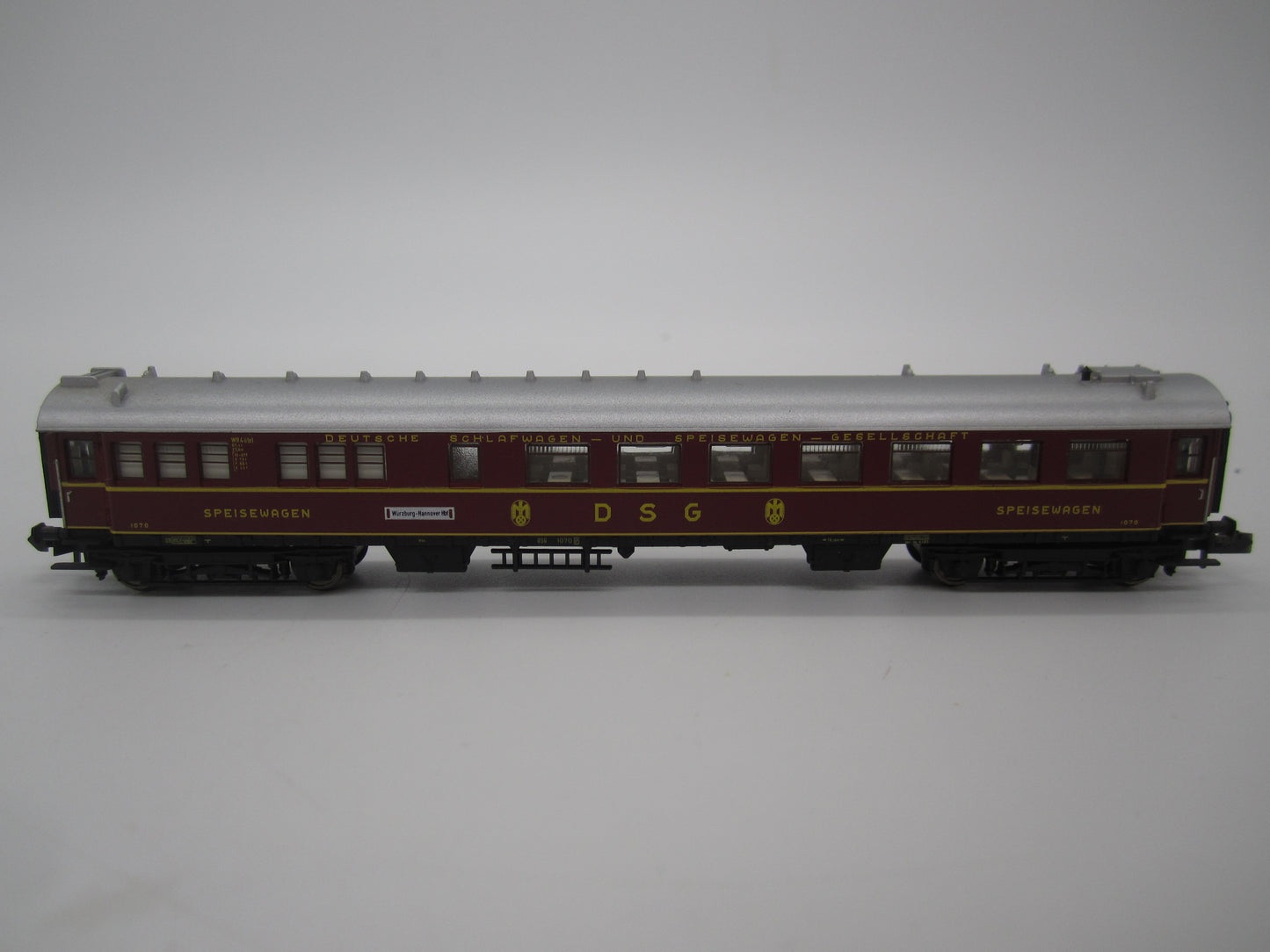 Minitrix N - 13310 - Speisewagen van de DSG, met verlichting