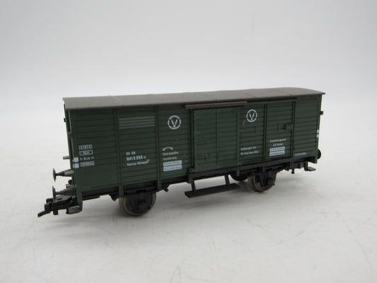 Fleischmann H0 - 5351 K - Bijwagen kraan, gesloten goederenwagen van de DB