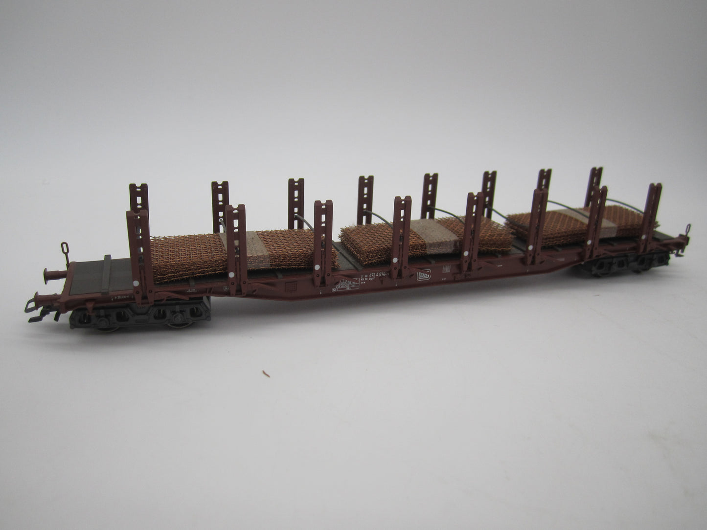 Märklin H0 - 4766 - 4-assige rongenwagen, met staalmatten lading van de DB