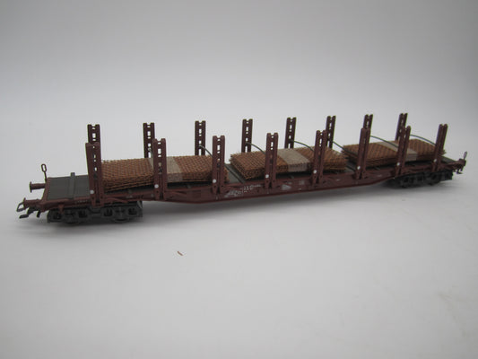 Märklin H0 - 4766 - 4-assige rongenwagen, met staalmatten lading van de DB