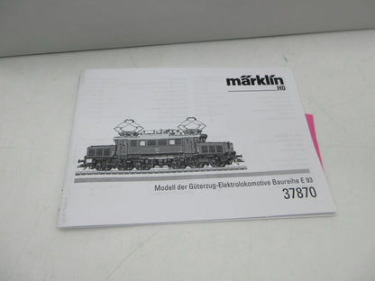 Märklin H0 - 37870 - E-loc, E-93 "Duitse Krokodil" van de DB - MFX+/Sound