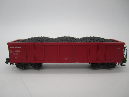 Roco N - 25258 - 4-assige lageboordwagen, met lading van de NS cargo