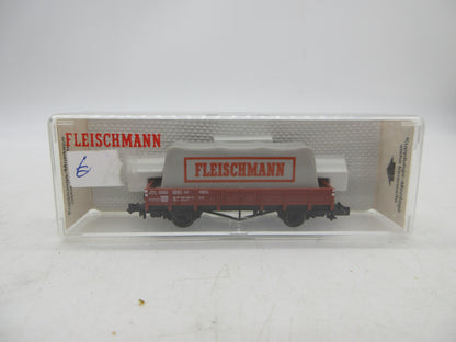 Fleischmann Piccolo N - 8211 - Platte wagen met dekzeil van de DB