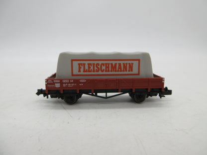 Fleischmann Piccolo N - 8211 - Platte wagen met dekzeil van de DB