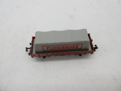 Fleischmann Piccolo N - 8211 - Platte wagen met dekzeil van de DB