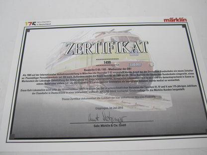 Märklin H0 - 37574 - E-loc set "175 jaar spoorwegen in Duitsland" met 3x E-03/BR 103 TEE van de DB, MFX/Sound