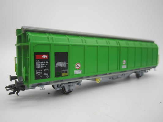 Märklin H0 - 48022 - 2-assige schuifwandwagen van de SBB-CFF, groen