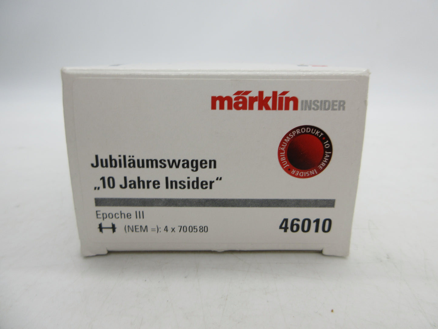 Märklin H0 - 46010 - Dubbele kleppenwagen met railveger van de DB - 10 jaar Insider