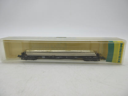 Minitrix N - 51 3556 00 - Rongenwagen met railstaven van de DB