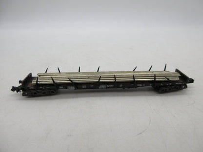 Minitrix N - 51 3556 00 - Rongenwagen met railstaven van de DB