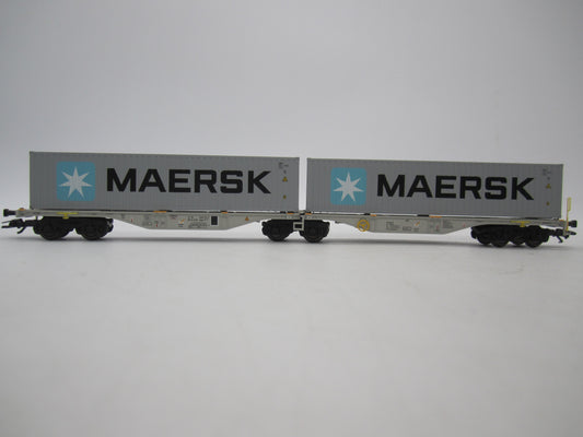 Märklin H0 - 47803 - Dubbele containerwagen Sggrss 80 "Maersk" van AAE Cargo AG