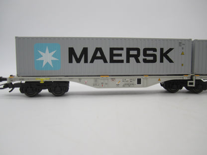 Märklin H0 - 47803 - Dubbele containerwagen Sggrss 80 "Maersk" van AAE Cargo AG