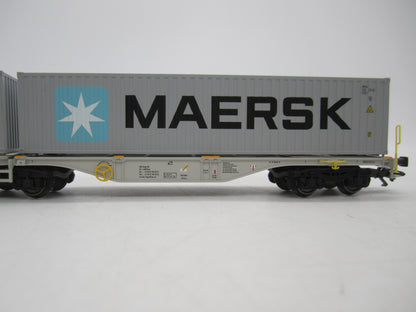 Märklin H0 - 47803 - Dubbele containerwagen Sggrss 80 "Maersk" van AAE Cargo AG