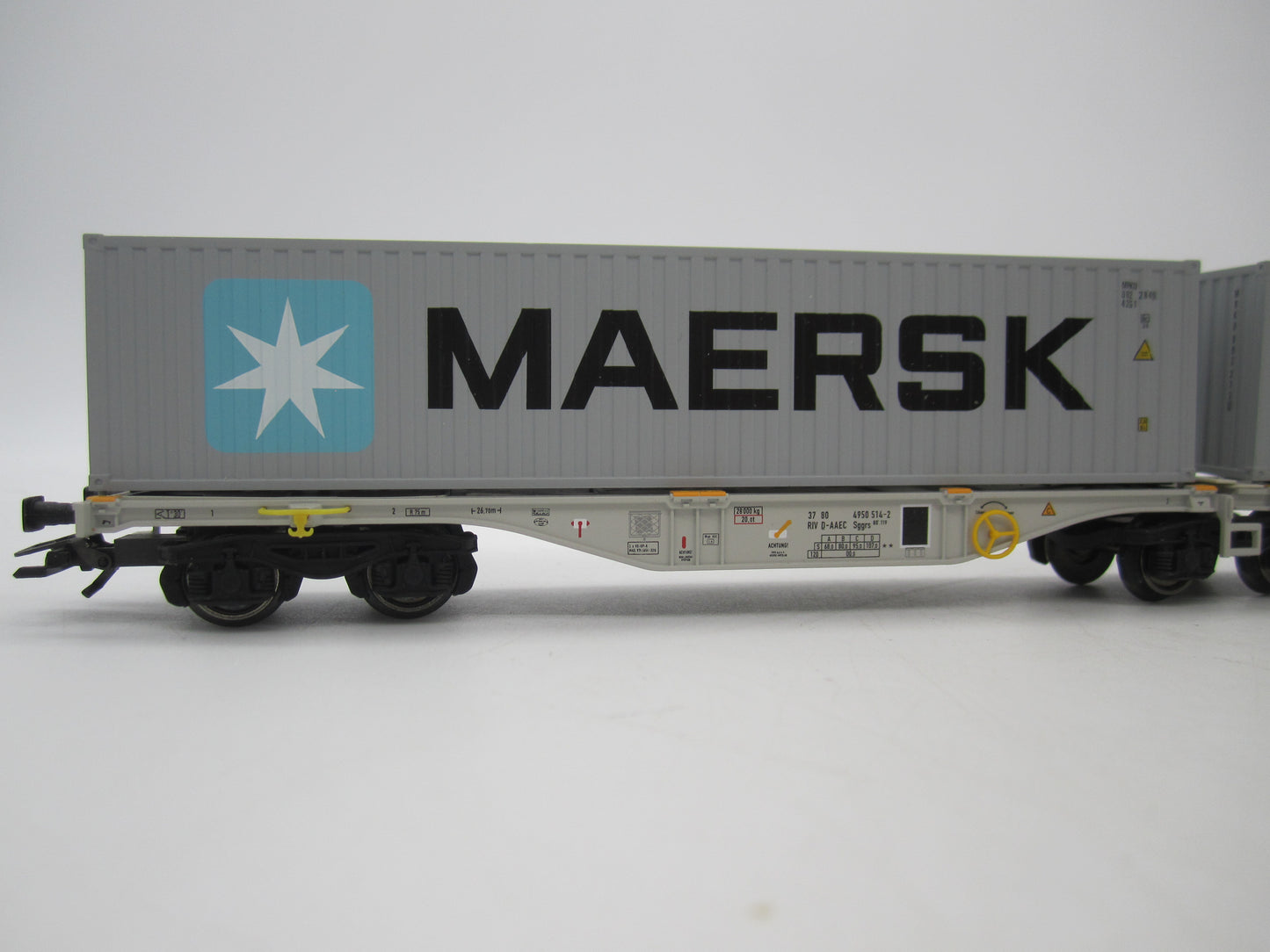 Märklin H0 - 47803 - Dubbele containerwagen Sggrss 80 "Maersk" van AAE Cargo AG