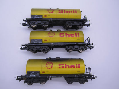 Trix H0 - 23809 - 3-delige wagenset "Shell" geweatherd van de DB