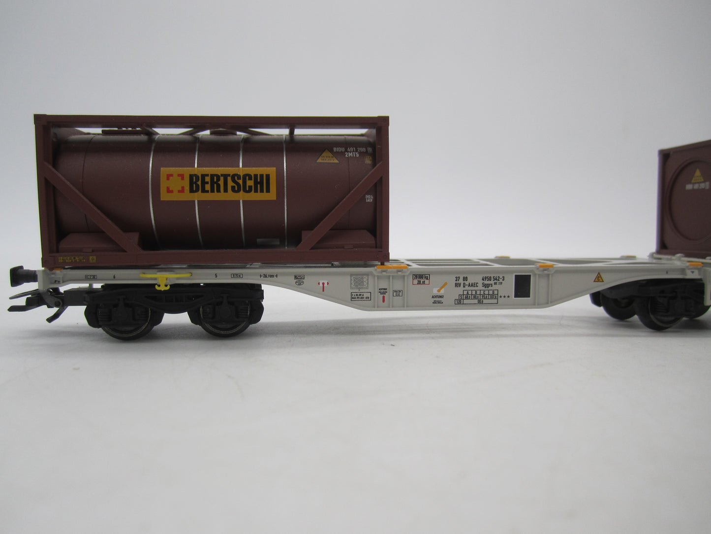 Märklin H0 - 47802 - Dubbele containerwagen Sggrss 80 "Bertsch" van AAE Cargo AG