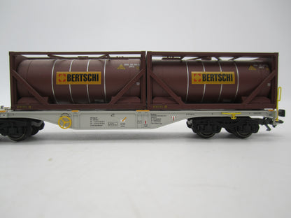 Märklin H0 - 47802 - Dubbele containerwagen Sggrss 80 "Bertsch" van AAE Cargo AG