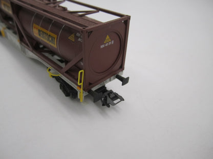 Märklin H0 - 47802 - Dubbele containerwagen Sggrss 80 "Bertsch" van AAE Cargo AG