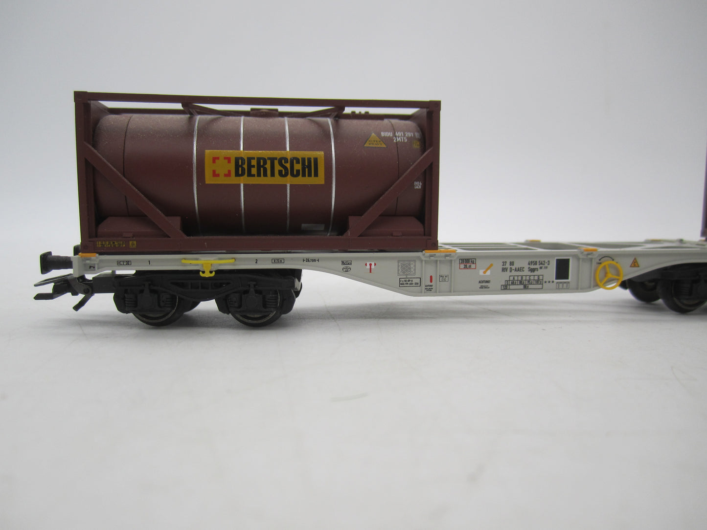 Märklin H0 - 47802 - Dubbele containerwagen Sggrss 80 "Bertsch" van AAE Cargo AG