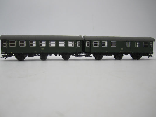 Märklin H0 - 00795-10 - Dubbelsetje Umbauwagen 2e klas met bagagedeel van de DB
