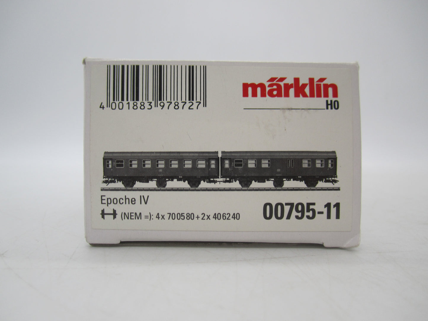 Märklin H0 - 00795-11 - Dubbelsetje Umbauwagen 2e klas met bagagedeel van de DB