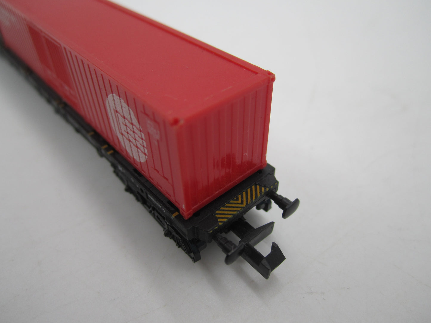 Minitix N - 70108 - Containerdraagwagen met containers van de NS