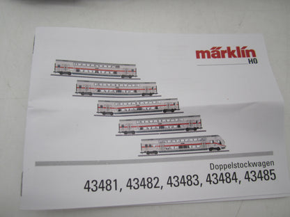 Märklin H0 - 43485 - Dubbeldekker rijtuig IC2 2e klas, met verlichting van de DB