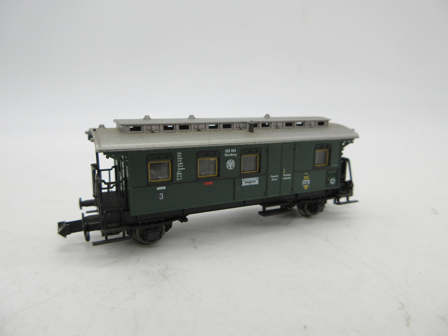 Fleischmann Piccolo N - 8065 - Personenwagen 3e klas met bagagedeel van de DRG